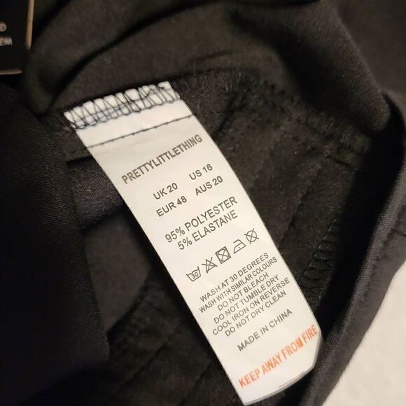 PrettyLittleThing Womens Black Plus Avani Suit Trousers/pants/Slacks Size 16 NWT - Picture 11 of 14